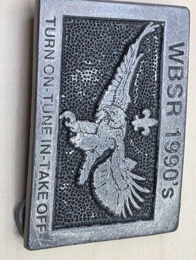 Vintage 1990s Tandy Leather WBSR Eagle Custom Belt Buckle *Read*